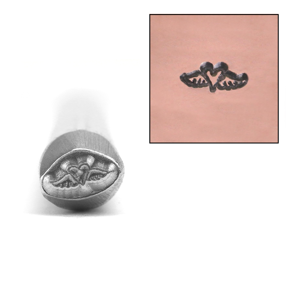 Metal Stamping Tools Heart with Wings Metal Design Stamp